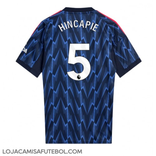 Camisa de Futebol Arsenal Piero Hincapie #5 Equipamento Secundário 2025-26 Manga Curta